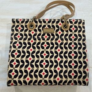 Spartina shoulder bag in nautical blue and nude.